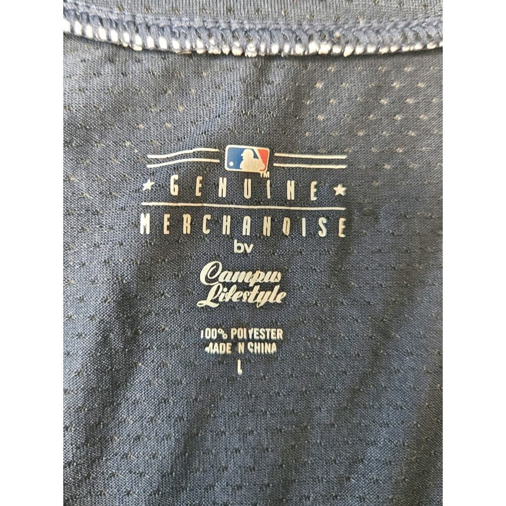 Boston Red Sox MLB Navy/White Button-Up Jersey Shirt KIDS Size L - Picture 3 of 7
